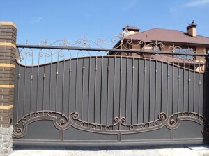 Кованые ворота ВК-75 "Спарта"