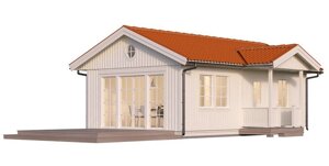 Гостевой каркасный дом под ключ по шведскому проекту