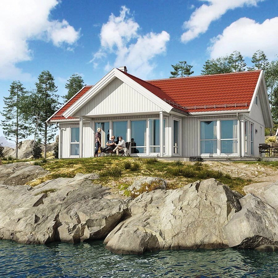 Каркасный мансардный дом Смарт 4 по проекту норвежской компании Салтдальсхитта от компании Дом Дока - фото 1