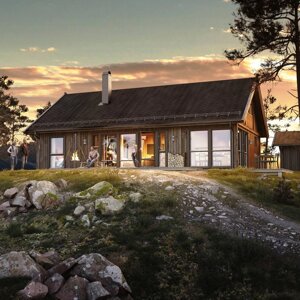 Каркасный мансардный дом Смарт 4C по проекту норвежской компании Салтдальсхитта