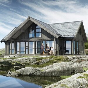 Каркасный мансардный дом Смарт 5 по проекту норвежской компании Салтдальсхитта