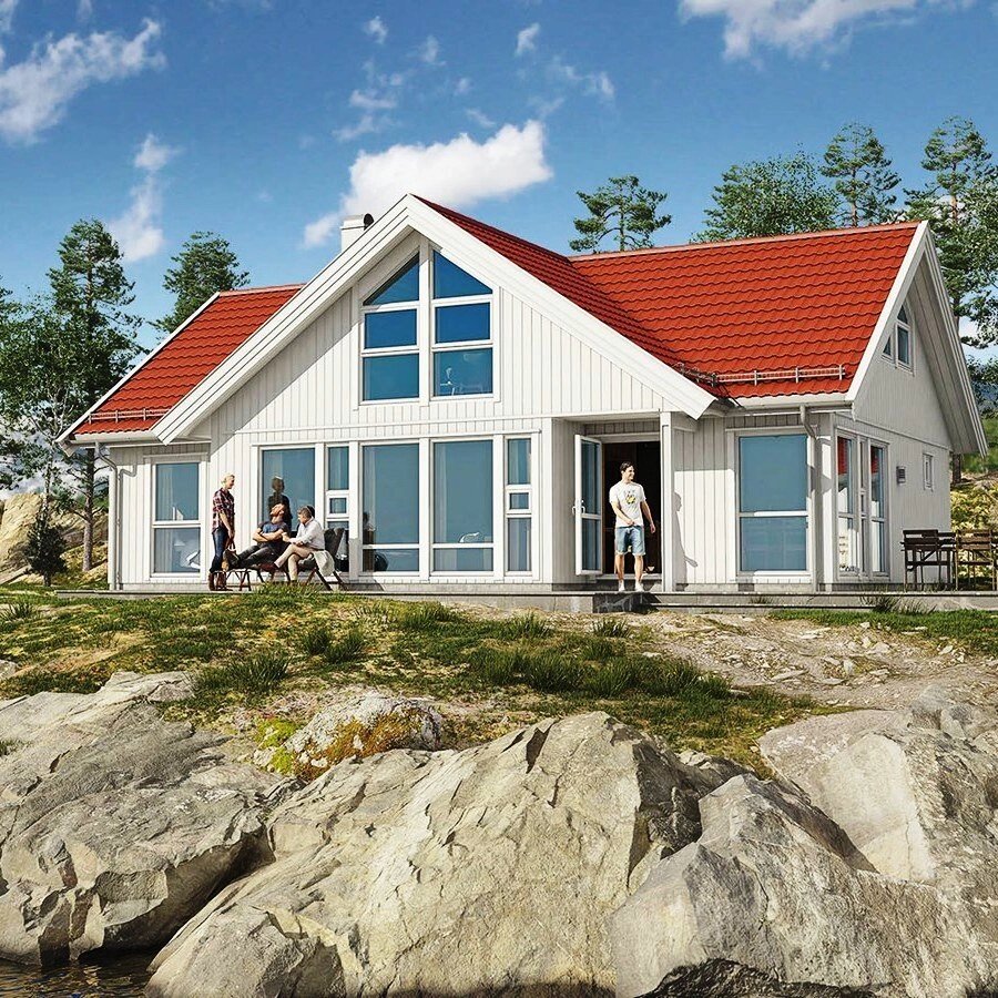 Каркасный мансардный дом Смарт 5B по проекту норвежской компании Салтдальсхитта от компании Дом Дока - фото 1