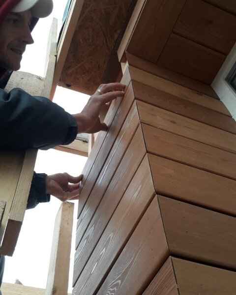 Монтаж скошенного планкена на вентилируемые фасады дома - Дом Дока