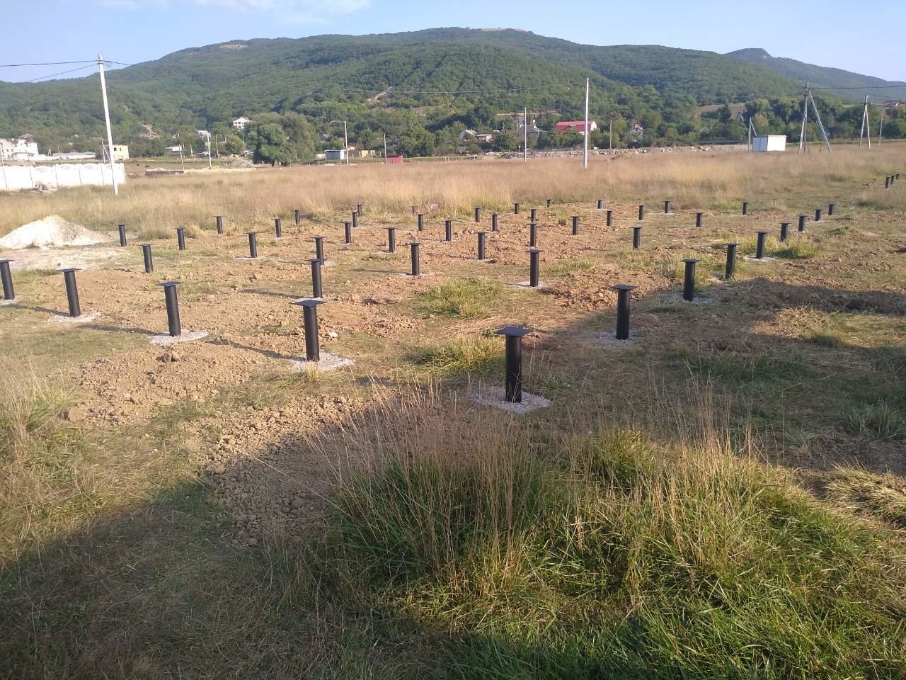 Свайный фундамент в Орлином, Севастополь