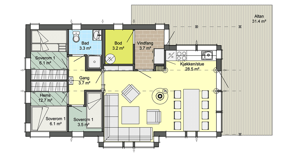 Планировка Аврора 814 1 этаж