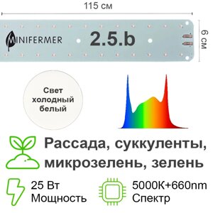 Биколор Комфорт 2.5. b - Рассада, Микрозелень. Белый свет.