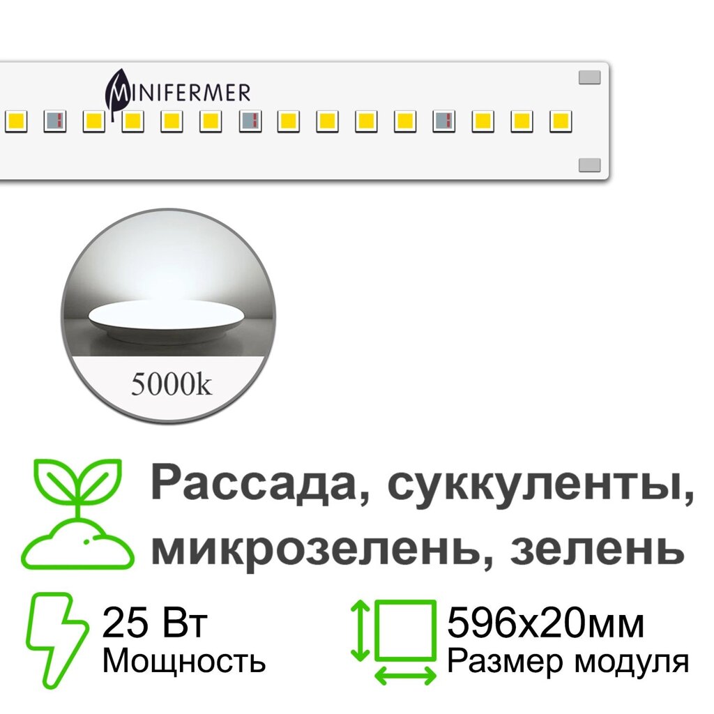 Биколор Комфорт - Рассада, Микрозелень. Белый свет. от компании ИП ВОЛОШИН ДЕНИС ГРИГОРЬЕВИЧ - фото 1