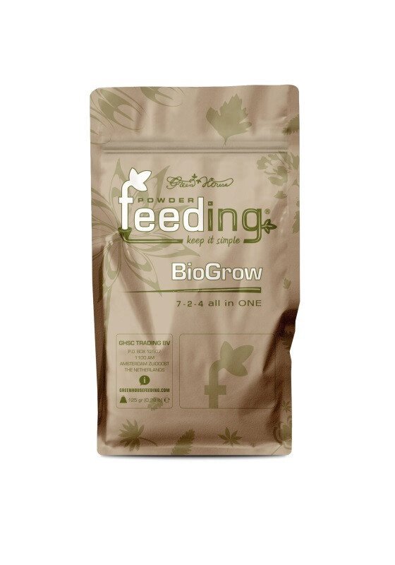 Green House Powder Feeding BIO Grow 0,125 kg Удобрение органическое для стадии вегетации от компании ИП ВОЛОШИН ДЕНИС ГРИГОРЬЕВИЧ - фото 1