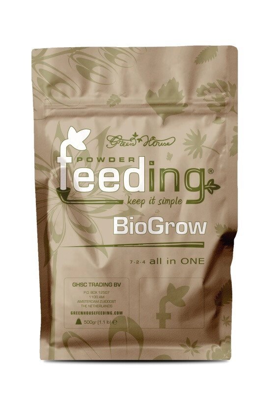 Green House Powder Feeding BIO Grow 1 kg Удобрение органическое для стадии вегетации от компании ИП ВОЛОШИН ДЕНИС ГРИГОРЬЕВИЧ - фото 1