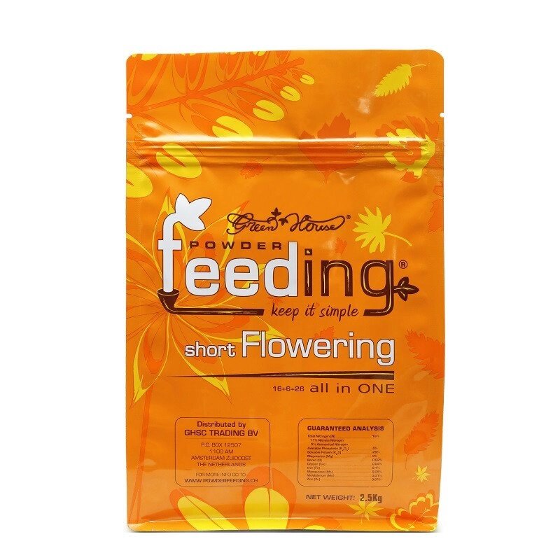 Green House Powder Feeding Short Flowering 2.5 kg Удобрение минеральное для растений с коротким циклом от компании ИП ВОЛОШИН ДЕНИС ГРИГОРЬЕВИЧ - фото 1