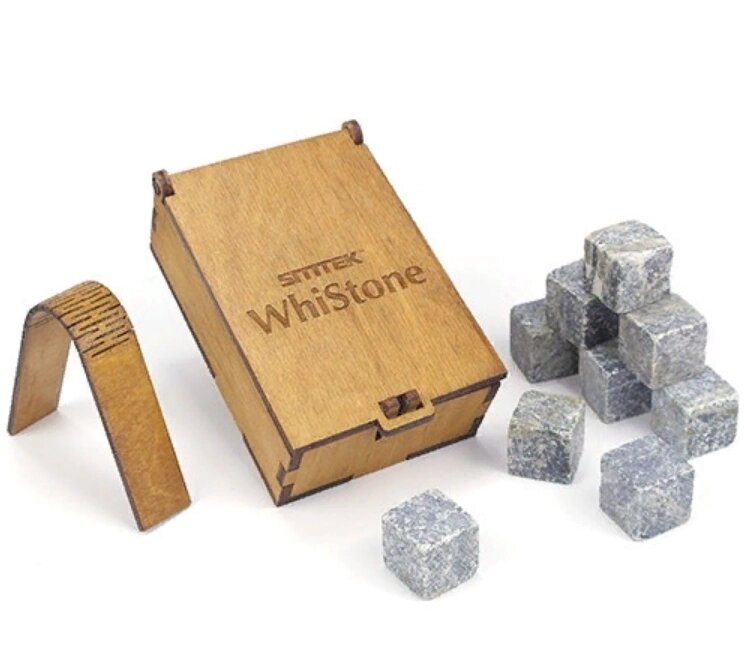 Камни для виски "WhiStone S" с щипцами (9 камней) от компании ИП ВОЛОШИН ДЕНИС ГРИГОРЬЕВИЧ - фото 1