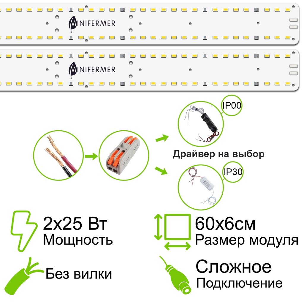 Комплект двойной Quantum line 60 см от компании ИП ВОЛОШИН ДЕНИС ГРИГОРЬЕВИЧ - фото 1