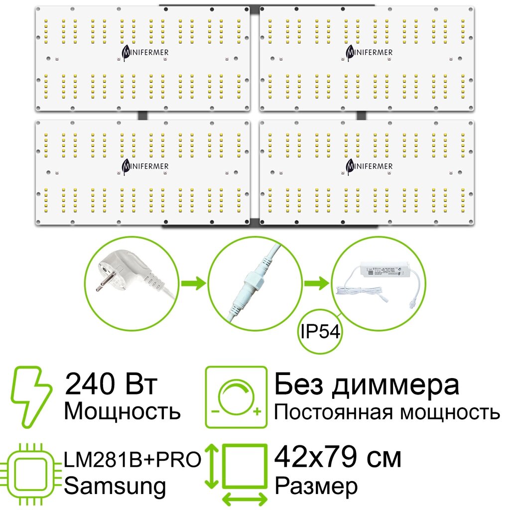 Комплект Quantum board 281B+pro 240 Вт (4х60) от компании ИП ВОЛОШИН ДЕНИС ГРИГОРЬЕВИЧ - фото 1