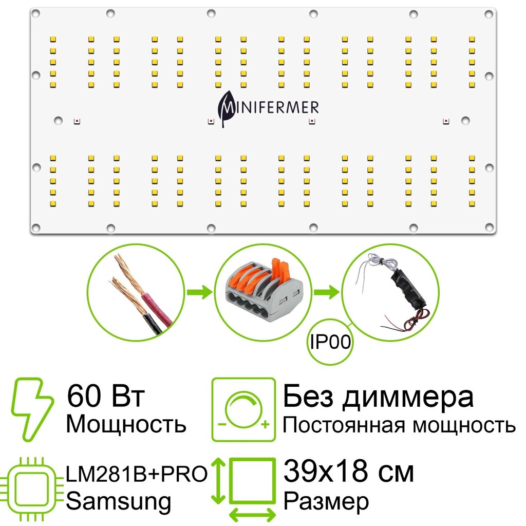 Комплект Quantum board 281B+pro 60 Вт Эконом от компании ИП ВОЛОШИН ДЕНИС ГРИГОРЬЕВИЧ - фото 1