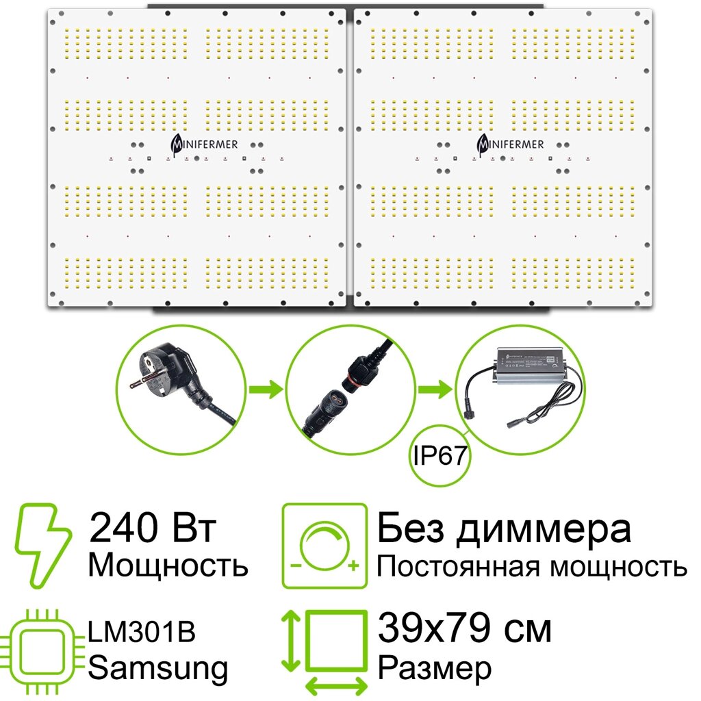 Комплект Quantum board 301b 240 Вт (2х120) от компании ИП ВОЛОШИН ДЕНИС ГРИГОРЬЕВИЧ - фото 1