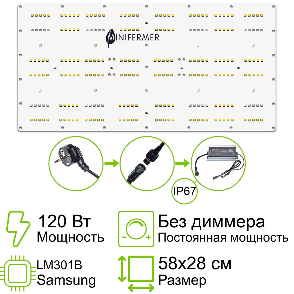 Комплект Quantum board 301b 58х28 см 120 Вт от компании ИП ВОЛОШИН ДЕНИС ГРИГОРЬЕВИЧ - фото 1