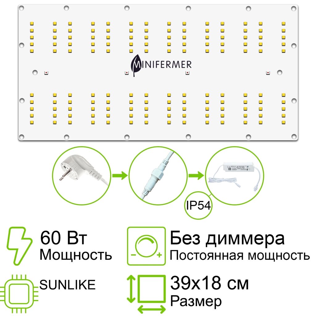 Комплект Quantum board Sunlike 60 Вт от компании ИП ВОЛОШИН ДЕНИС ГРИГОРЬЕВИЧ - фото 1