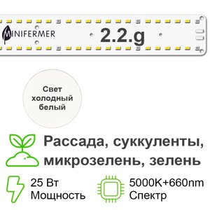Биколор Комфорт 2.2. g - Рассада, Микрозелень. Белый свет.