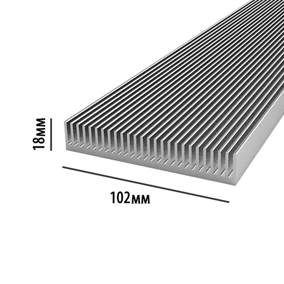 Профиль алюминиевый 102 мм * 18 мм * 2,6 кг (Цена указана за 10см) от компании ИП ВОЛОШИН ДЕНИС ГРИГОРЬЕВИЧ - фото 1