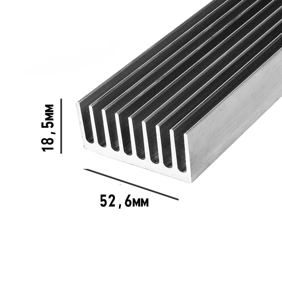 Профиль алюминиевый 52,5мм * 18,5мм * 1,4кг (Цена указана за 10см) от компании ИП ВОЛОШИН ДЕНИС ГРИГОРЬЕВИЧ - фото 1