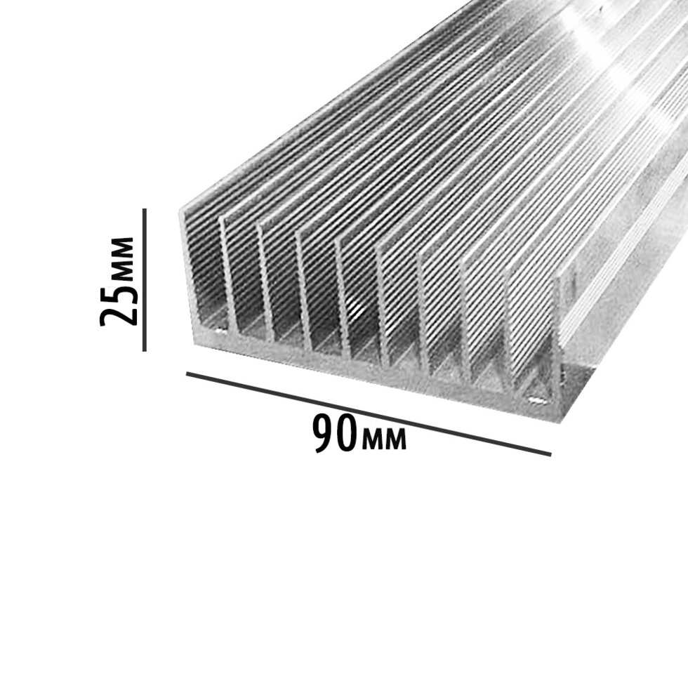Профиль алюминиевый 90мм * 25мм * 2 ,55кг (Цена указана за 10см) от компании ИП ВОЛОШИН ДЕНИС ГРИГОРЬЕВИЧ - фото 1