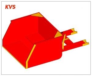 Откидной ковш для уборки снега на погрузчик KVS