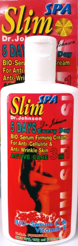 Антицеллюлитный, жиросжигающий крем Slim Dr. Johnson 5 Days Every Day Bio-Serum Firming Cream, 150 мл., Таиланд от компании Тайская косметика и товары из Таиланда - Melissa - фото 1