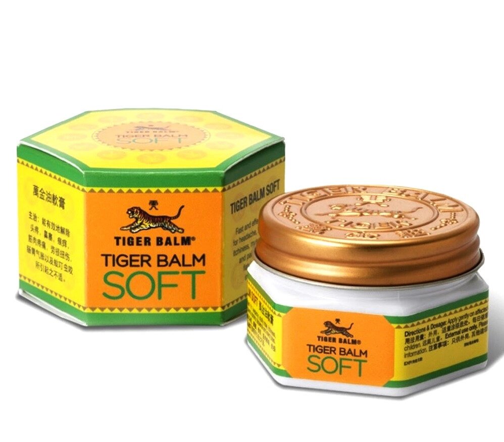 Бальзам тигровый мягкого действия Tiger Balm Soft, 25 мл, Таиланд от компании Тайская косметика и товары из Таиланда - Melissa - фото 1