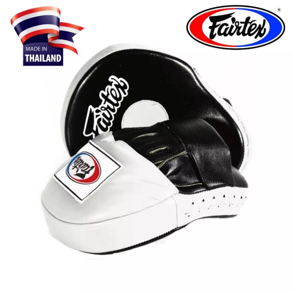 Боксерские лапы Fairtex FMV9, Таиланд White/Black от компании Тайская косметика и товары из Таиланда - Melissa - фото 2