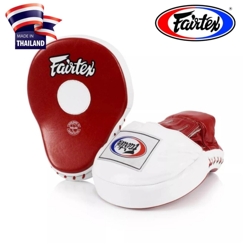 Боксерские лапы Fairtex FMV9, Таиланд White/Red от компании Тайская косметика и товары из Таиланда - Melissa - фото 3