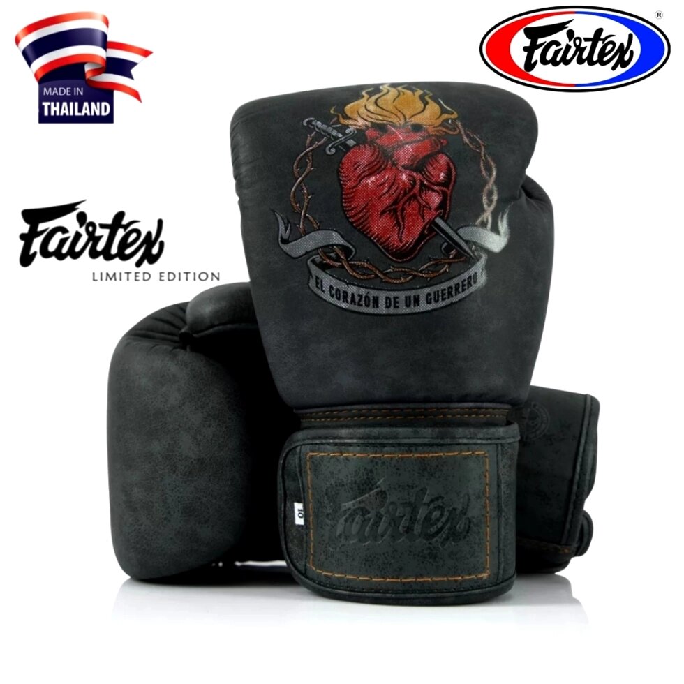 Боксерские перчатки Fairtex BGV-Premium The Heart of Warrior лимитированная серия, Таиланд 10 oz от компании Тайская косметика и товары из Таиланда - Melissa - фото 1