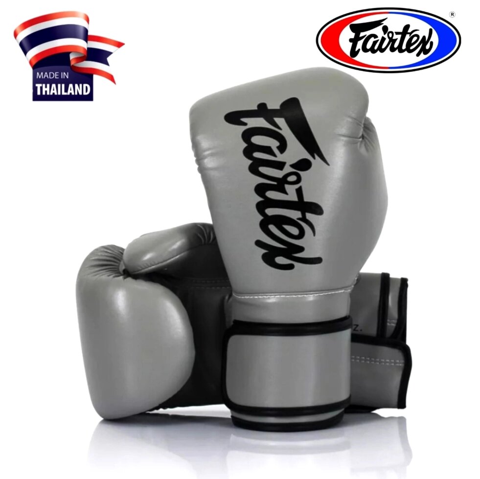 Боксерские перчатки Fairtex Boxing Gloves BGV14, Таиланд 10 oz Gray от компании Тайская косметика и товары из Таиланда - Melissa - фото 4