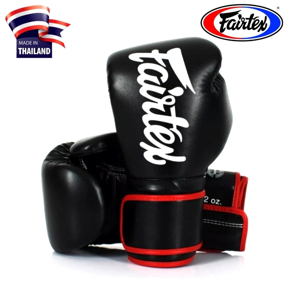 Боксерские перчатки Fairtex Boxing Gloves BGV14, Таиланд 12 oz Black от компании Тайская косметика и товары из Таиланда - Melissa - фото 1