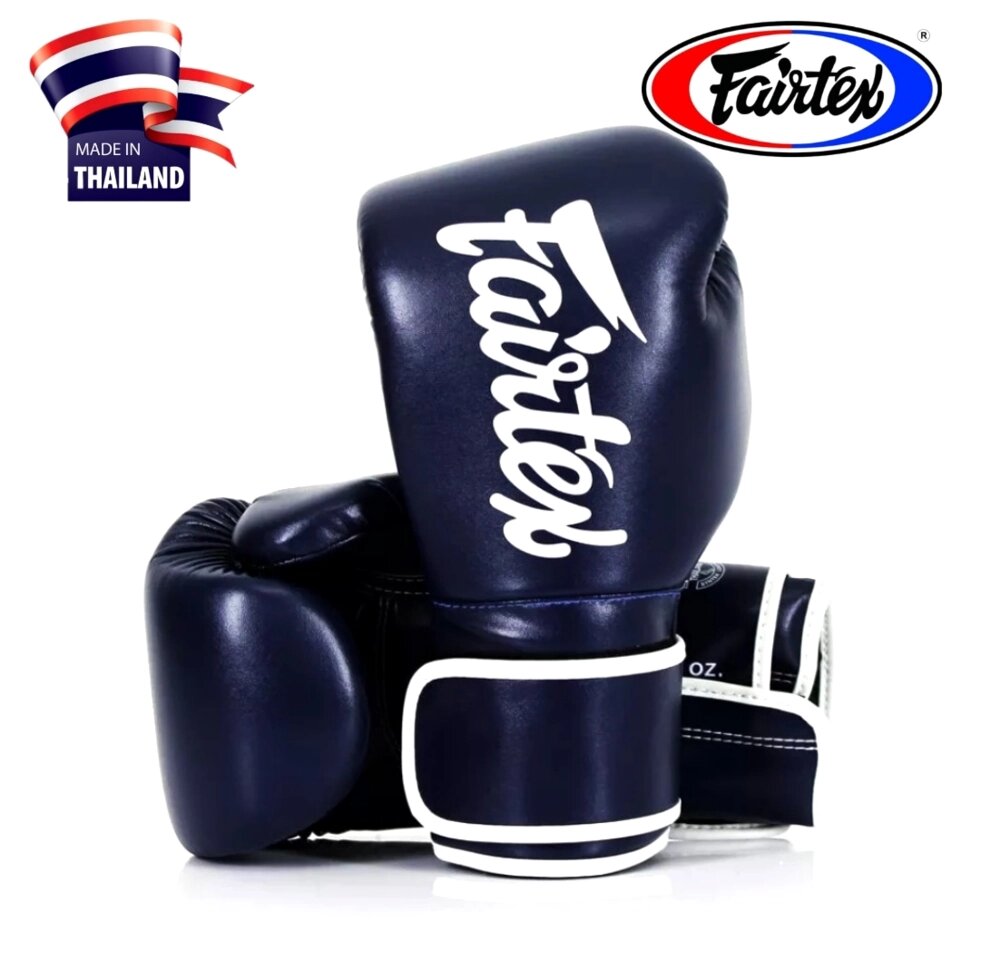Боксерские перчатки Fairtex Boxing Gloves BGV14, Таиланд 12 oz Blue от компании Тайская косметика и товары из Таиланда - Melissa - фото 3