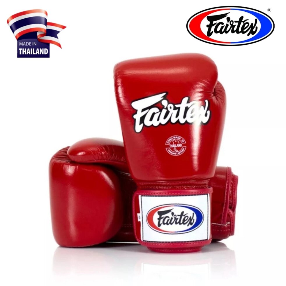 Боксерские перчатки Fairtex Universal Gloves Tight-Fit BGV1, Таиланд 10 oz КРАСНЫЙ от компании Тайская косметика и товары из Таиланда - Melissa - фото 1