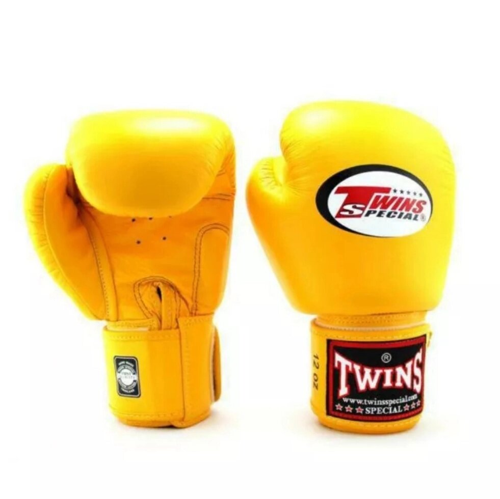 Боксерские перчатки Twins Special BGVL-3, Таиланд 10 oz Yellow от компании Тайская косметика и товары из Таиланда - Melissa - фото 4