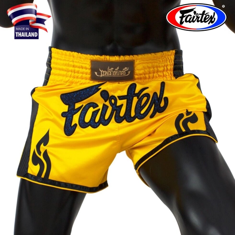 Боксерские шорты Fairtex Muay Thai Shorts BS1701, Таиланд L Yellow от компании Тайская косметика и товары из Таиланда - Melissa - фото 1