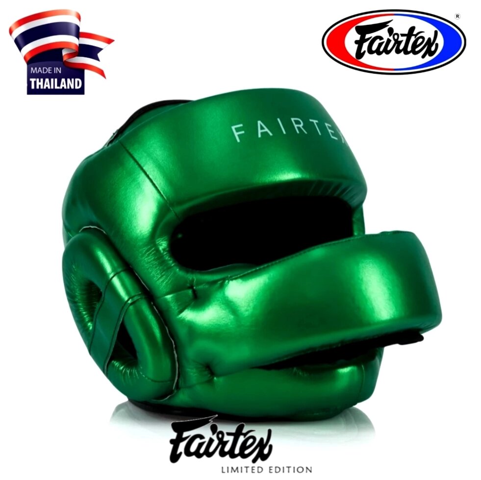 Боксерский шлем Fairtex Pro Sparring Head Guard HG 17, Таиланд L Green от компании Тайская косметика и товары из Таиланда - Melissa - фото 2