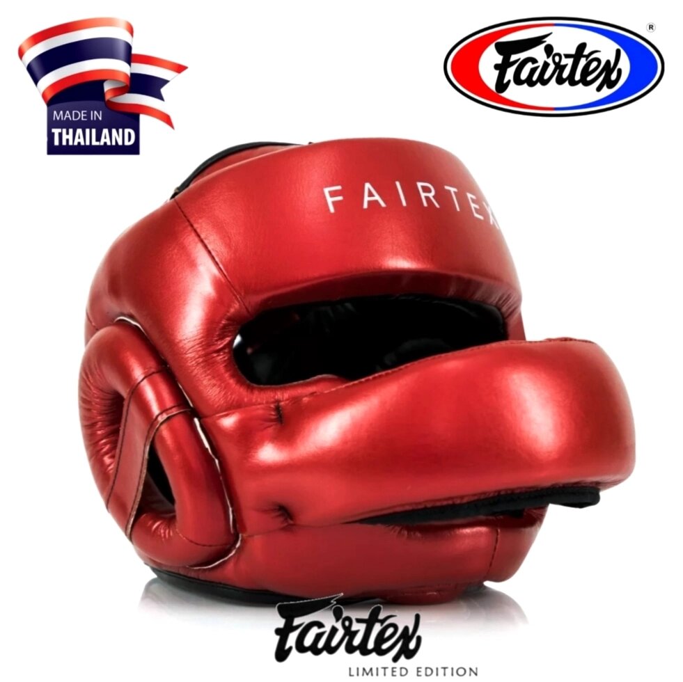 Боксерский шлем Fairtex Pro Sparring Head Guard HG 17, Таиланд L Red от компании Тайская косметика и товары из Таиланда - Melissa - фото 3