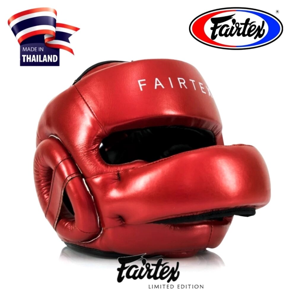 Боксерский шлем Fairtex Pro Sparring Head Guard HG 17, Таиланд M Red от компании Тайская косметика и товары из Таиланда - Melissa - фото 3