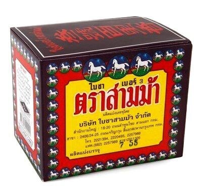 Чай черный "Три Лошади" Three Horses Brand  Tea Leaves №.3, 80 гр., Таиланд от компании Тайская косметика и товары из Таиланда - Melissa - фото 1