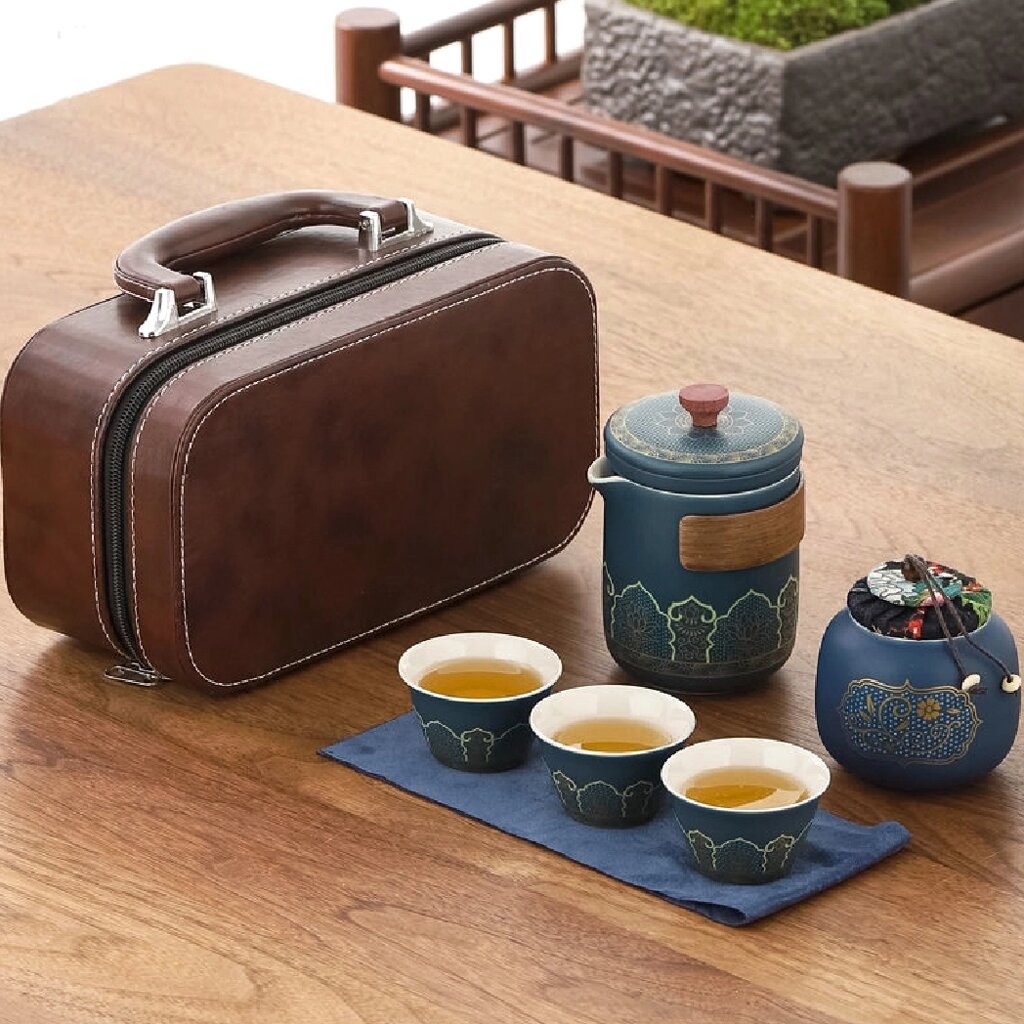 Чайный сервиз, набор для чайной церемонии, Blue. Китай от компании Тайская косметика и товары из Таиланда - Melissa - фото 2