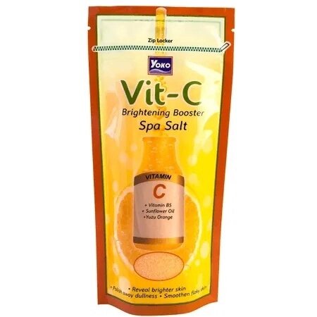 Cолевой скраб для тела “Витамин C”  Yoko Vit-C Brightening booster Spa Salt, 300 гр. от компании Тайская косметика и товары из Таиланда - Melissa - фото 1
