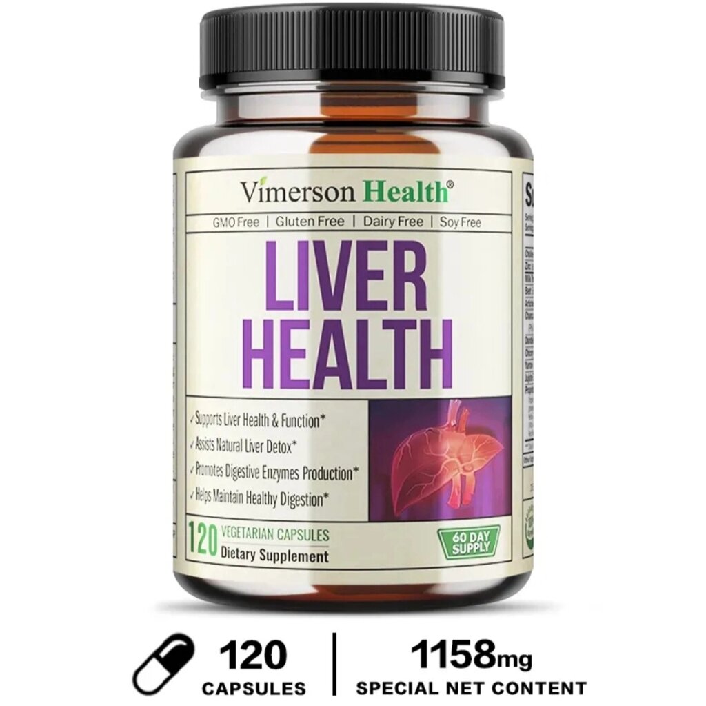 Добавка для поддержки здоровья и функции печени Liver Health Vimerson Health, США 120 капсул от компании Тайская косметика и товары из Таиланда - Melissa - фото 5