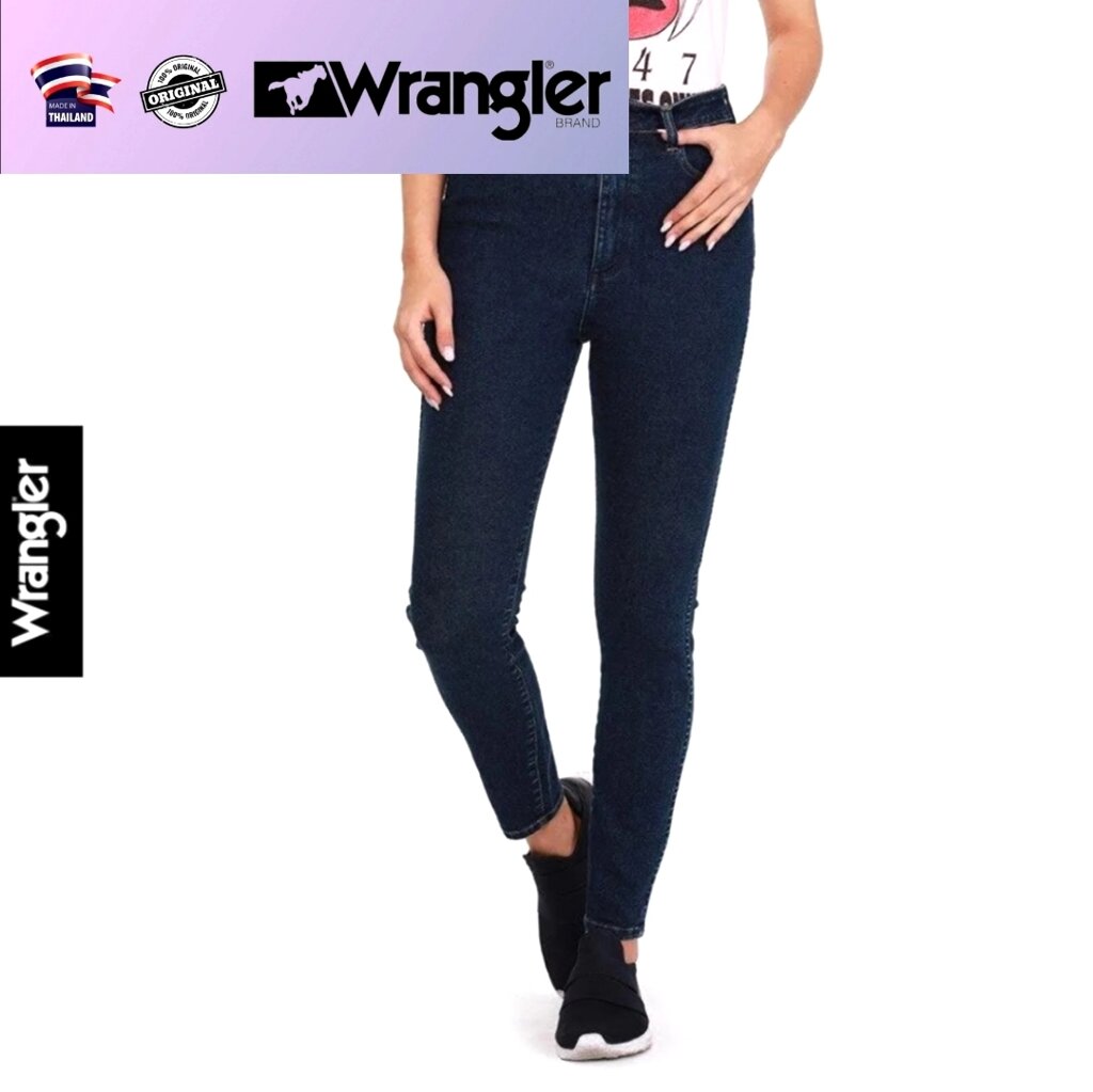 Джинсы женские Wrangler Fit Logo Play (WRIGGLER), модель WR W2612202 (оригинал) Waist: 25L28 от компании Тайская косметика и товары из Таиланда - Melissa - фото 1
