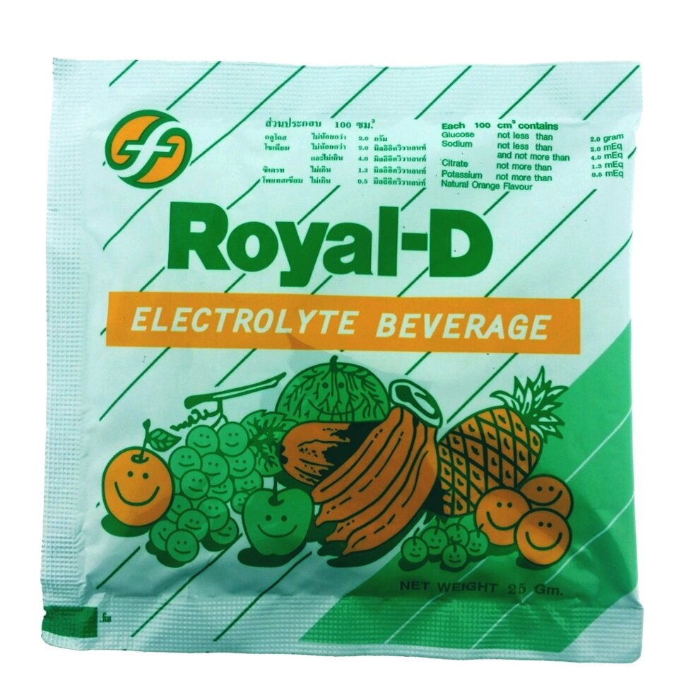 Электролит со вкусом апельсина Royal-D Electrolyte Beverage, 25 гр., Таиланд от компании Тайская косметика и товары из Таиланда - Melissa - фото 1