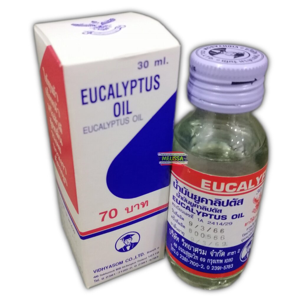 Эвкалиптовое масло натуральное Eucalyptus Oil Vidhyasom Brand, 30 мл. Таиланд от компании Тайская косметика и товары из Таиланда - Melissa - фото 1
