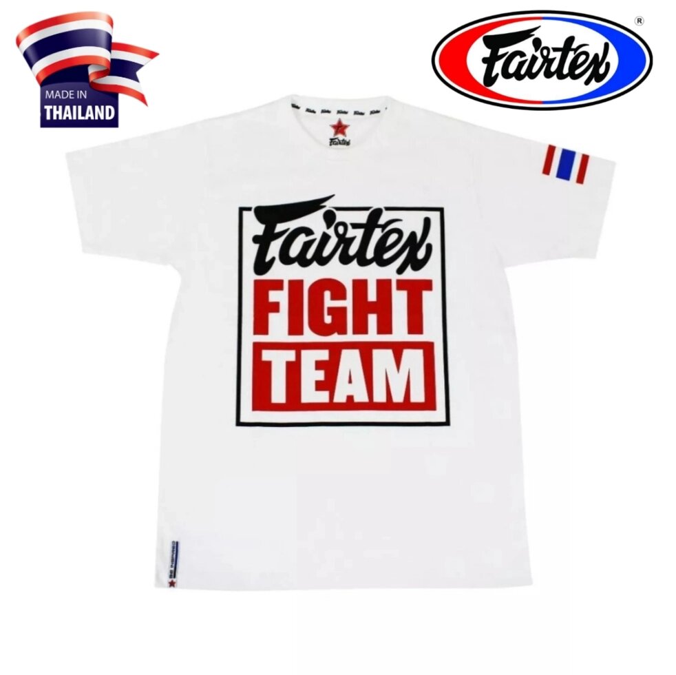 Футболка Fairtex T-Shirt Fairtex Fight Team TST51, Таиланд M БЕЛЫЙ С ЧЕРНО-КРАСНЫМ ПРИНТОМ от компании Тайская косметика и товары из Таиланда - Melissa - фото 4
