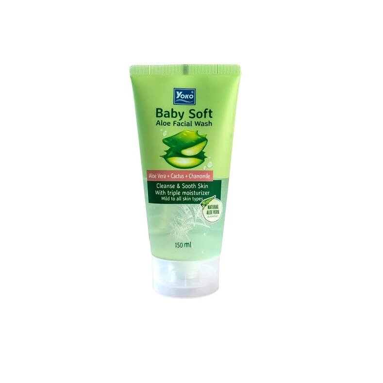 Гель для умывания лица с Алоэ Вера Yoko Baby Soft Aloe Facial Wash, 150 мл. от компании Тайская косметика и товары из Таиланда - Melissa - фото 1