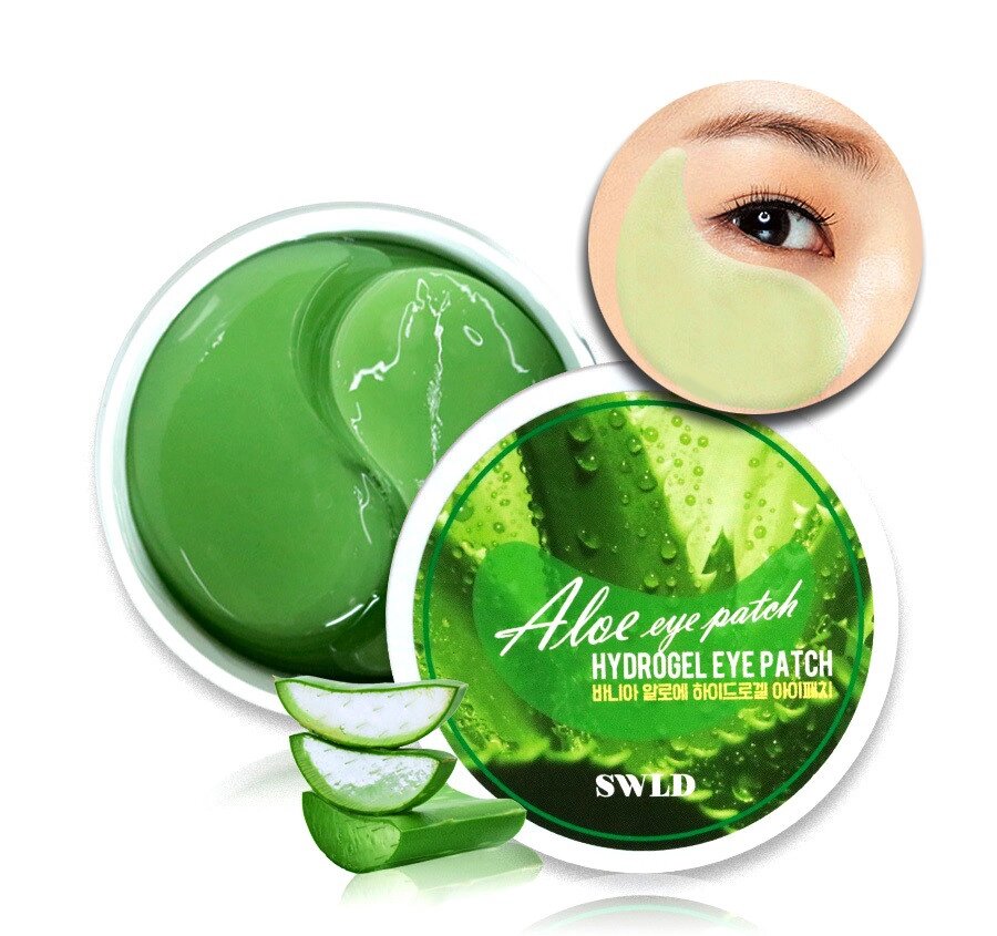 Гидрогелевые патчи для глаз с экстрактом Алоэ Вера SWLD Aloe Vera Hydrogel Eye Patch, 60 шт. Таиланд от компании Тайская косметика и товары из Таиланда - Melissa - фото 1